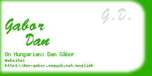 gabor dan business card