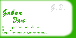 gabor dan business card